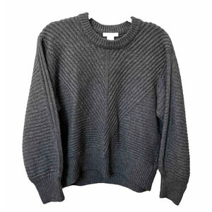 Christian Siriano Gray Wool Blend Neutral  Contemporary Sweater Small